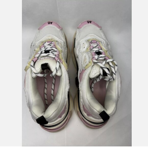 BALENCIAGA TRIPLE S MEN\'S SNEAKERS MESH AND LEATHER SIZE 7 main image 4